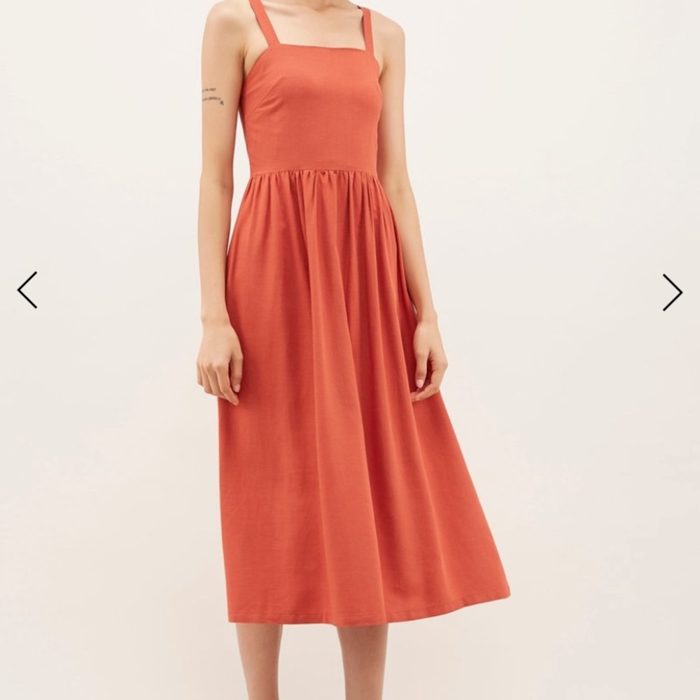 Editor's Market Square Neck Midi Dress